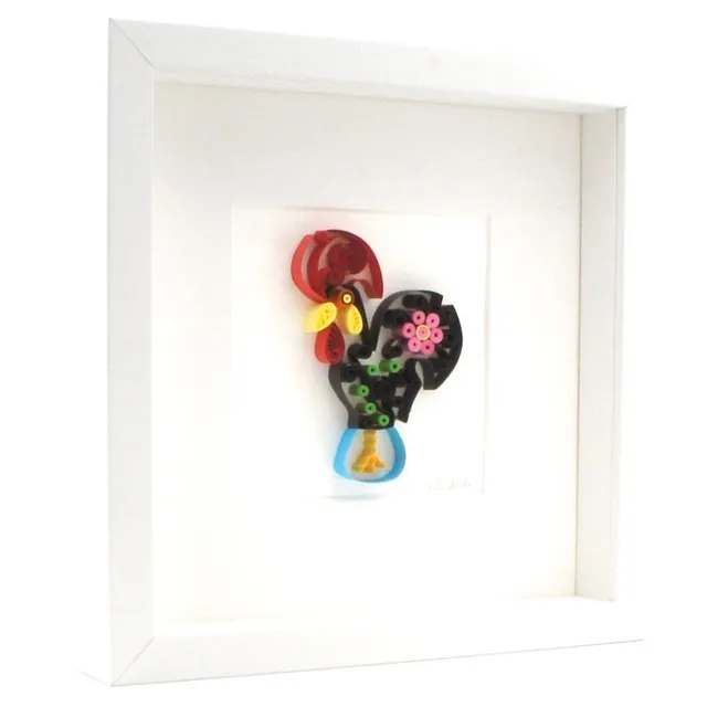 luisa-paix-o-coq-de-barcelos-tableau-paperolles-galo-25-cm-2 image 1
