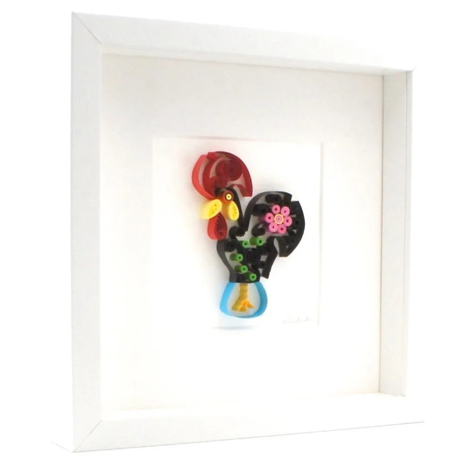 luisa-paix-o-coq-de-barcelos-tableau-paperolles-galo-25-cm-2 image 1