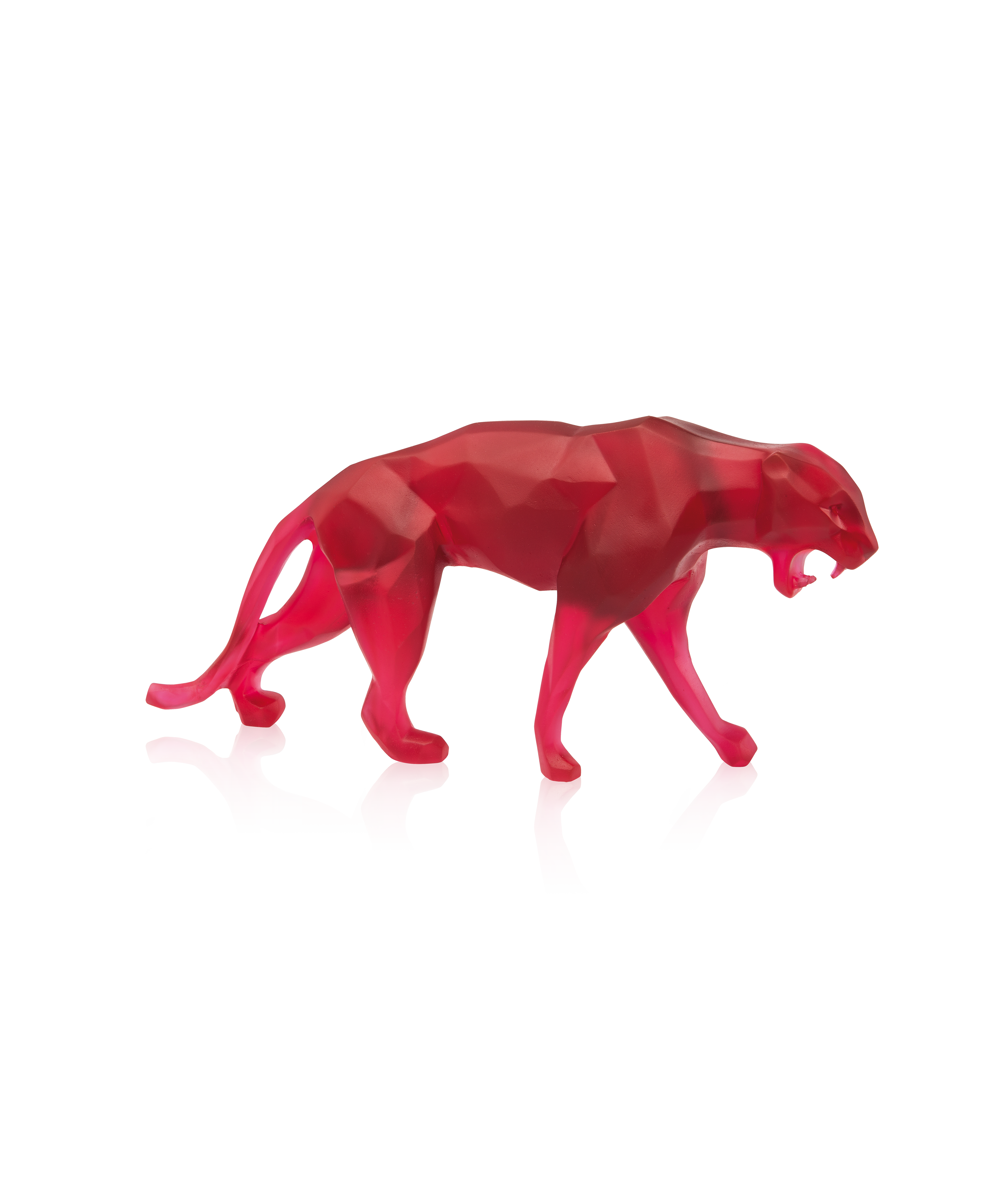 daum-art-cristal-wild-panther-sculpture-rouge-petit-mod-le image 1