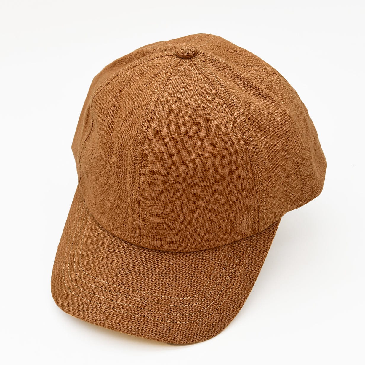 luisa-paix-o-accessoires-du-portugal-casquette-en-lin-camel-taille-unique image 4
