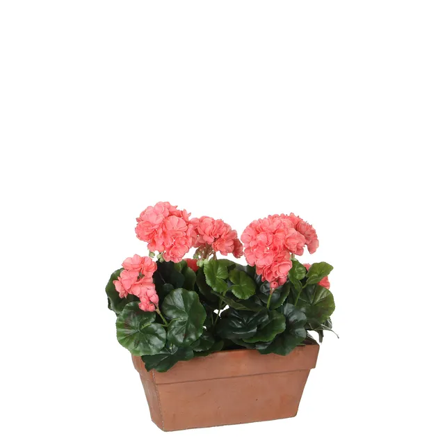 mica-decorations-g-ranium-plante-artificielle-saumon-29-cm-terracotta image 1