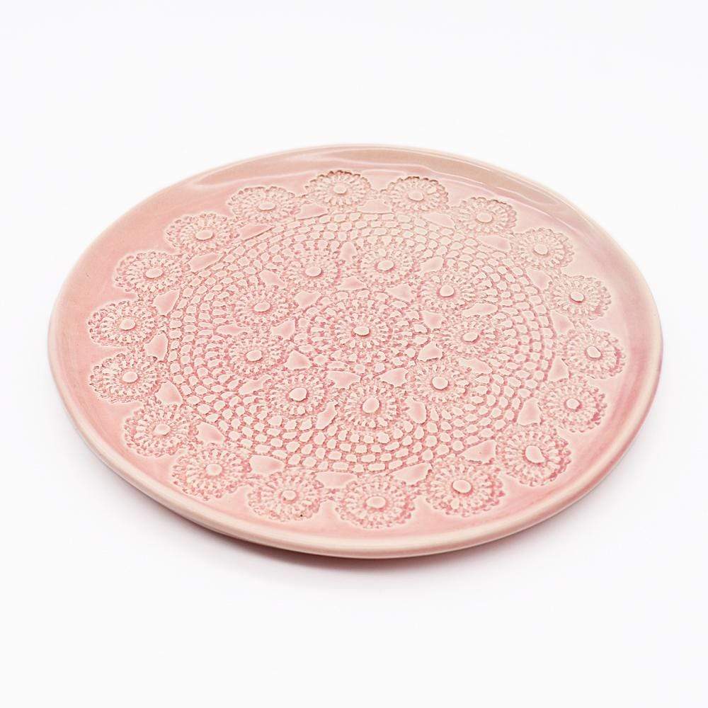 luisa-paix-o-flores-assiette-c-ramique-rose-20cm image 2