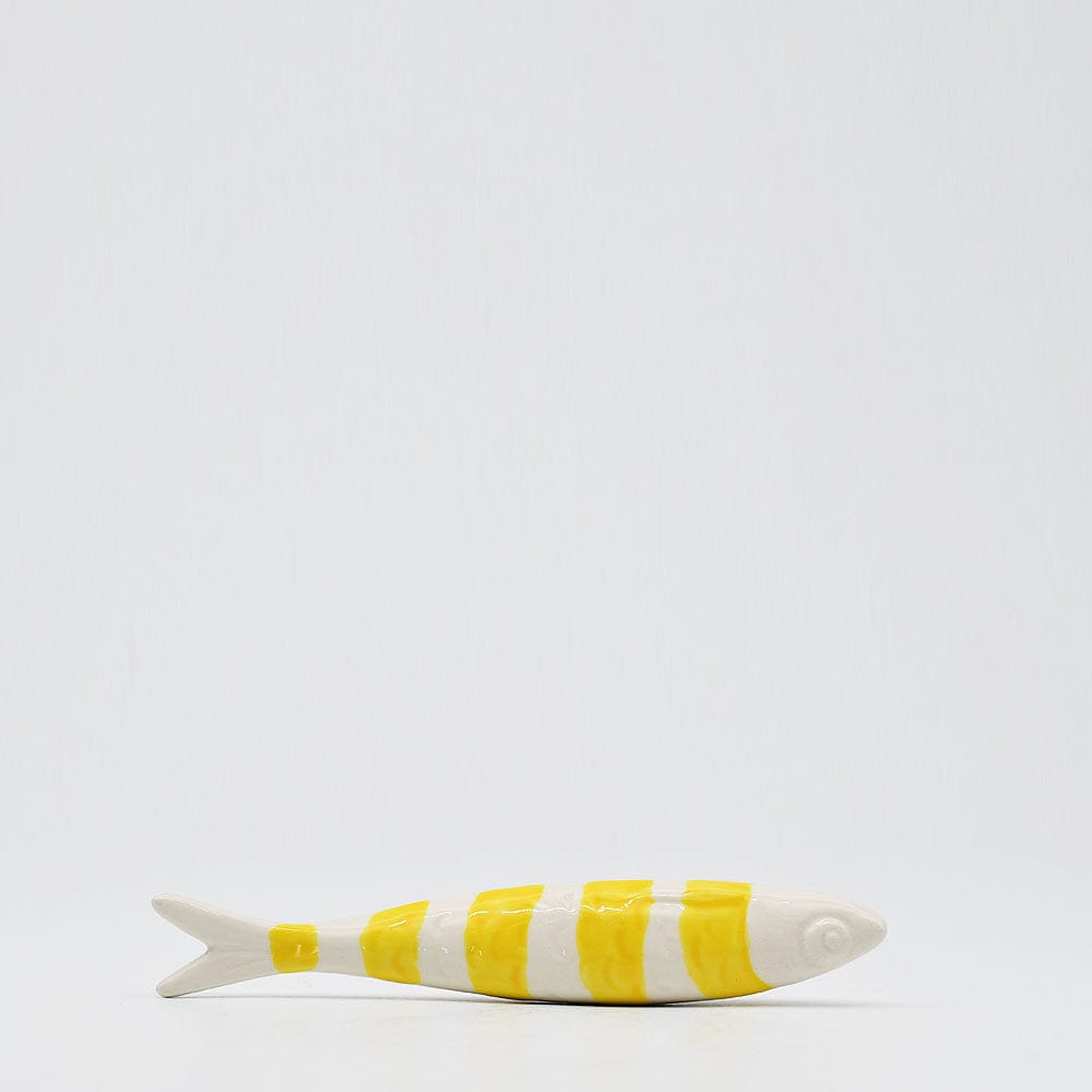luisa-paix-o-sardine-ray-e-caldas-da-rainha-c-ramique-blanc-jaune-19cm image 1