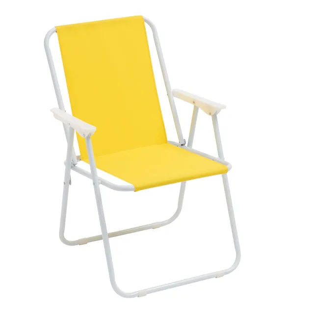 baroni-home-outdoor-chaise-pliante-jaune-1-pi-ce-toile image 1