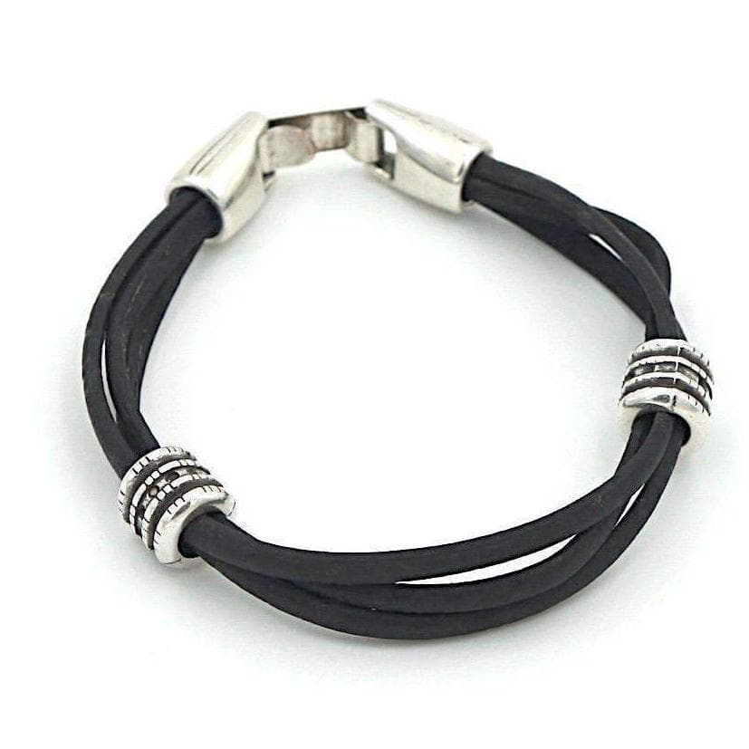 luisa-paix-o-bracelet-li-ge-noir-bracelet-v-g-tal-17-5cm image 1