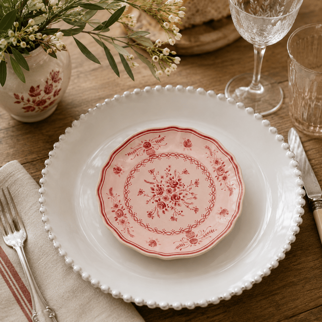 luisa-paix-o-pearl-vila-duo-assiettes-blanc-rose-17-cm image 2