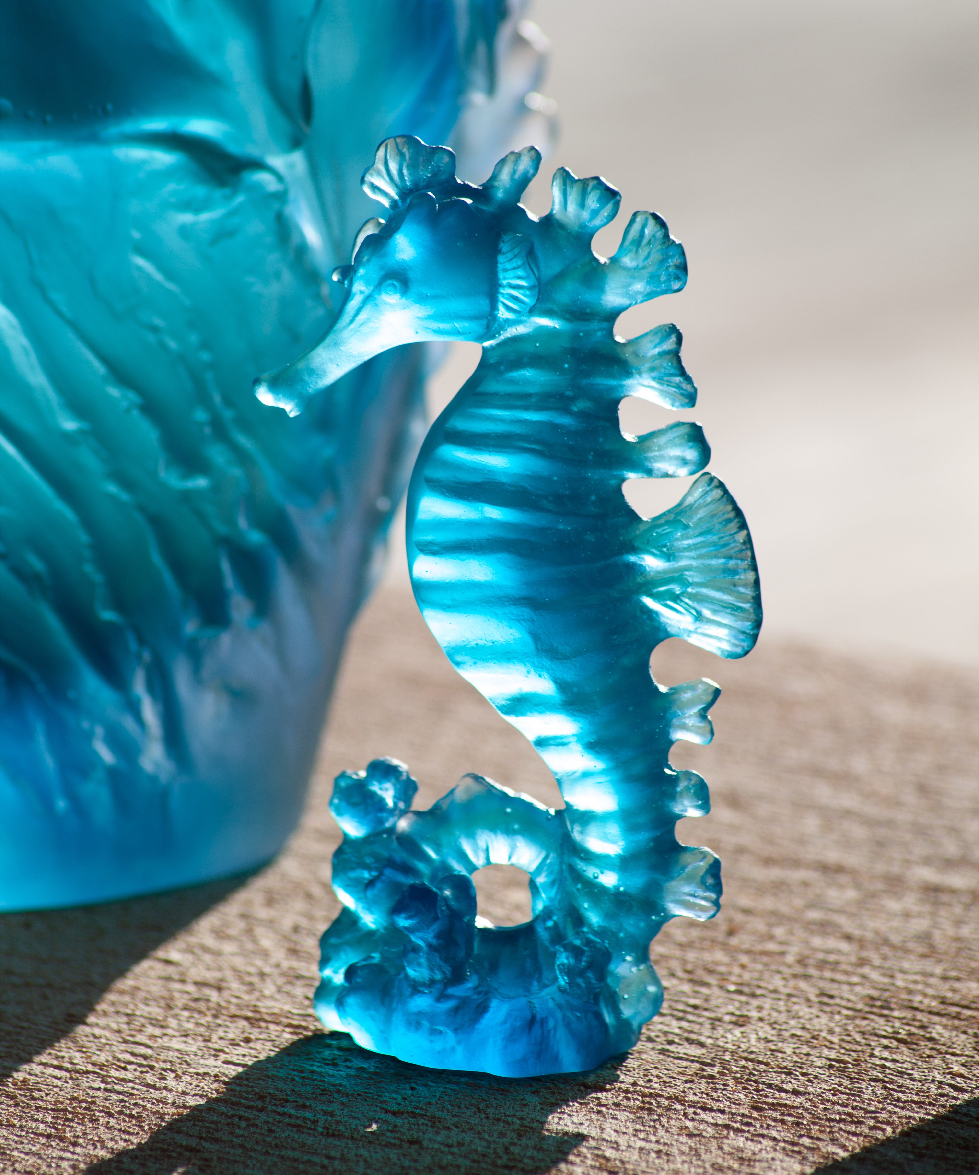 daum-univers-animalier-maya-hippocampe-sculpture-petit-mod-le-bleu image 2