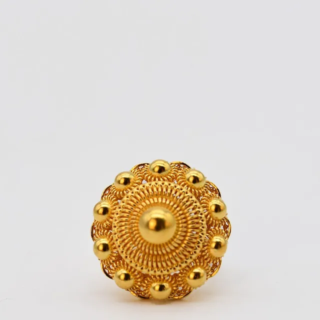 luisa-paix-o-bijoux-du-portugal-bague-argent-dor-filigrane-taille-54 image 1