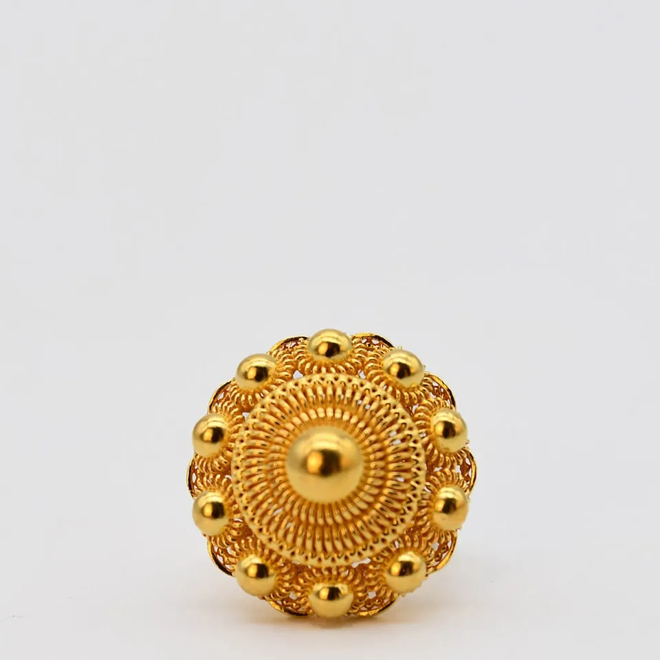 luisa-paix-o-bijoux-du-portugal-bague-argent-dor-filigrane-taille-54 image 1