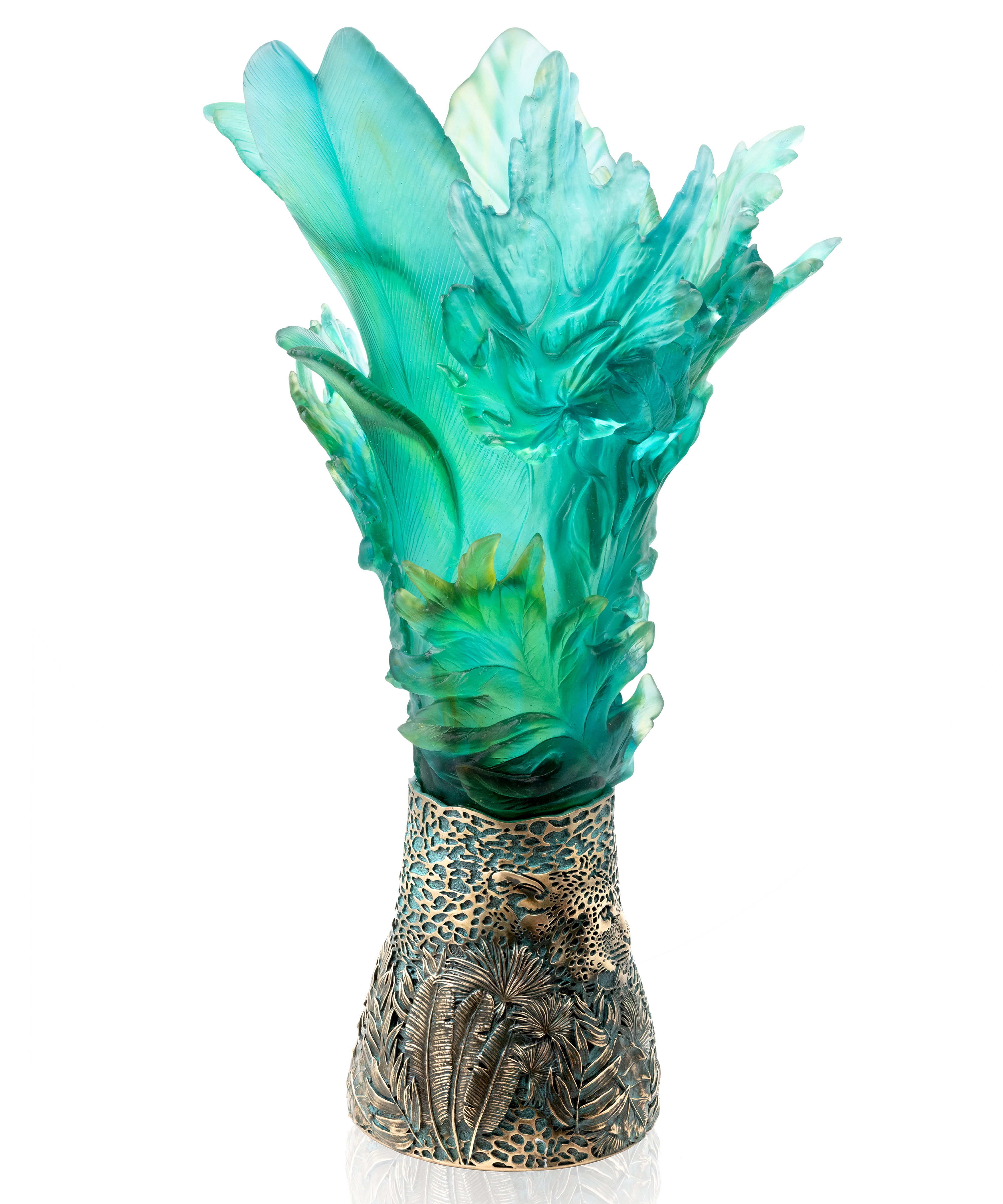 daum-borneo-tropical-vase-prestige-cristal-emilio-robba-99-ex image 1