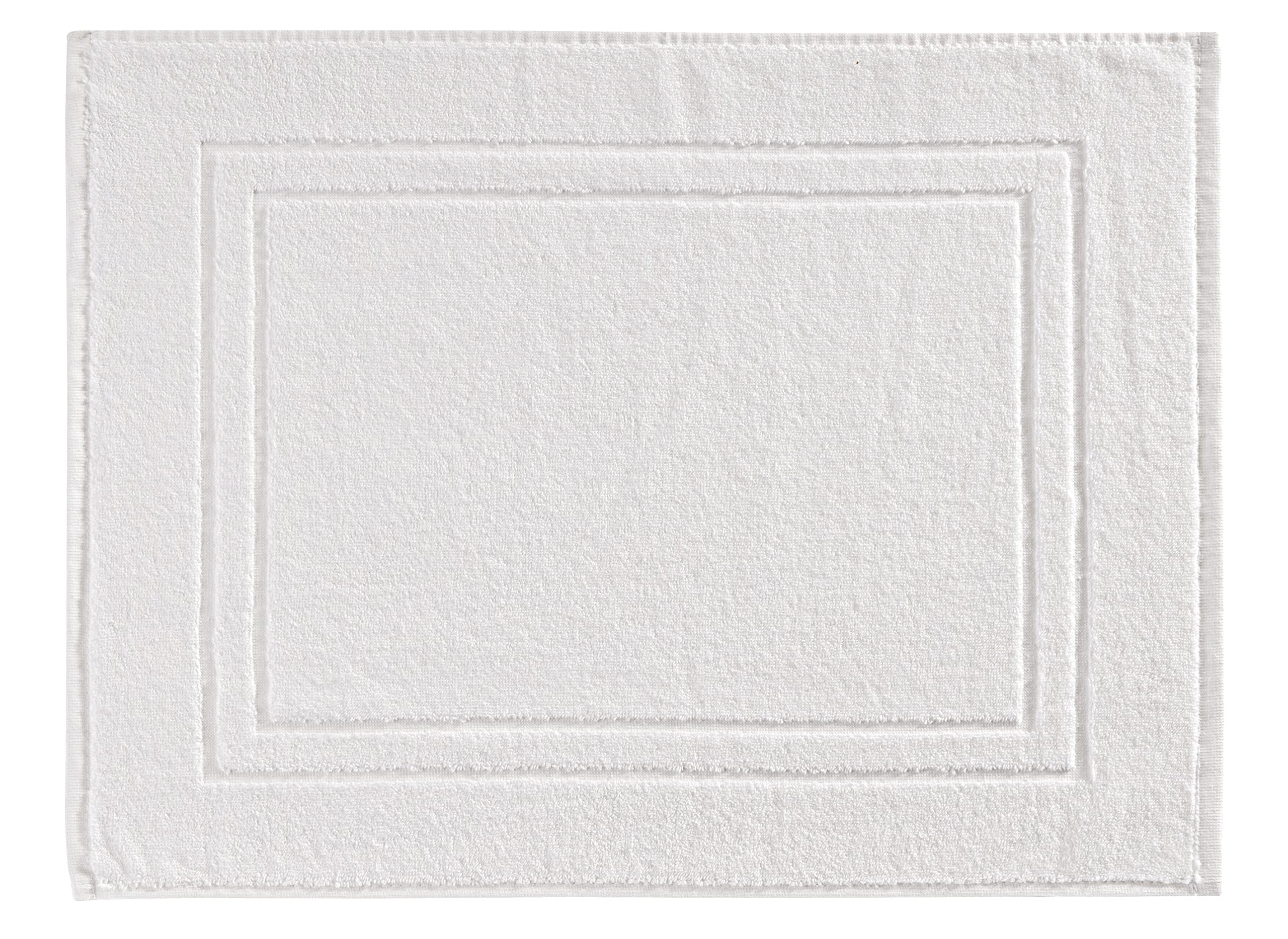 baroni-home-tessile-tapis-de-bain-coton-blanc-45x60-cm image 1