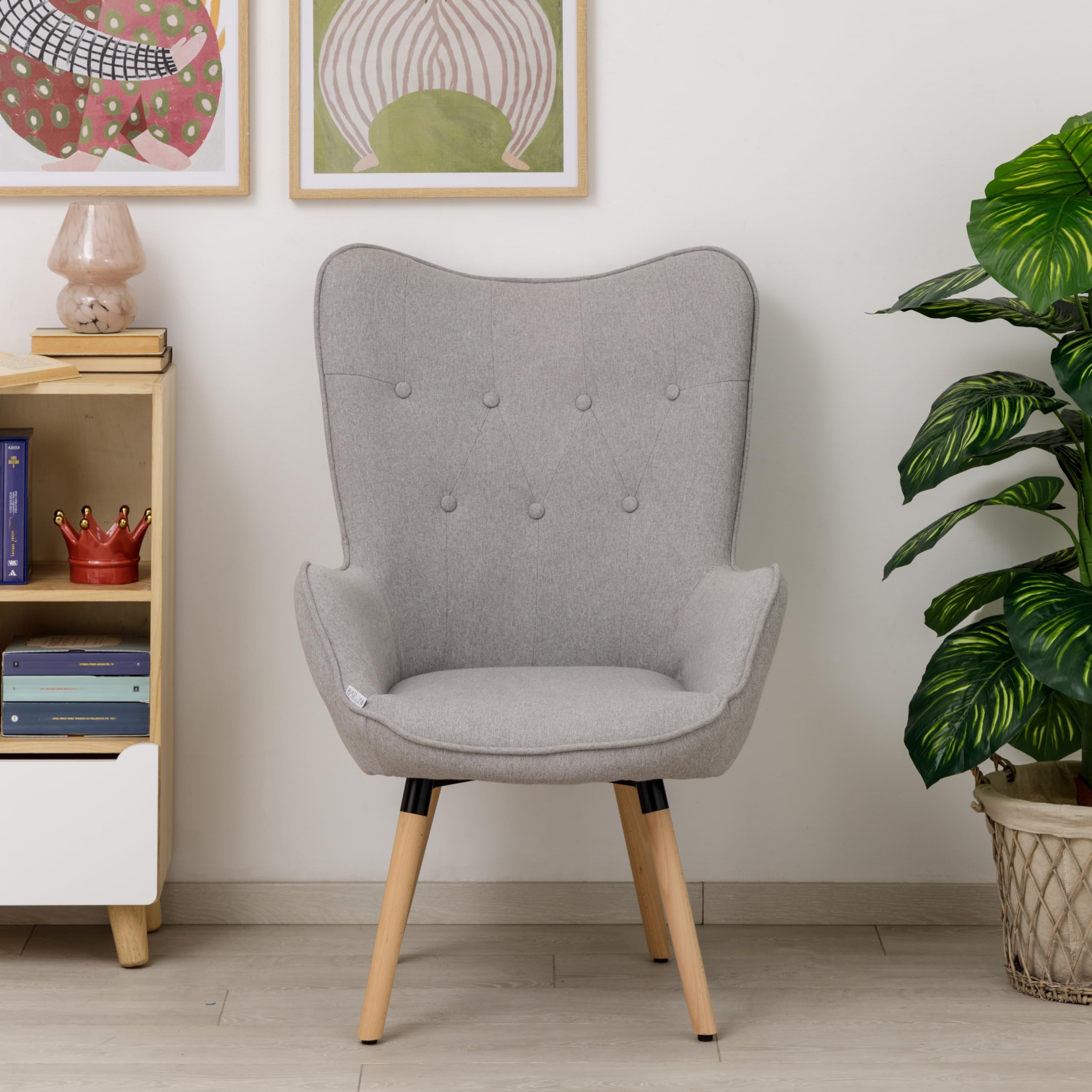baroni-home-poltrone-fauteuil-gris-tissu-dossier-haut-65x38x105cm image 2