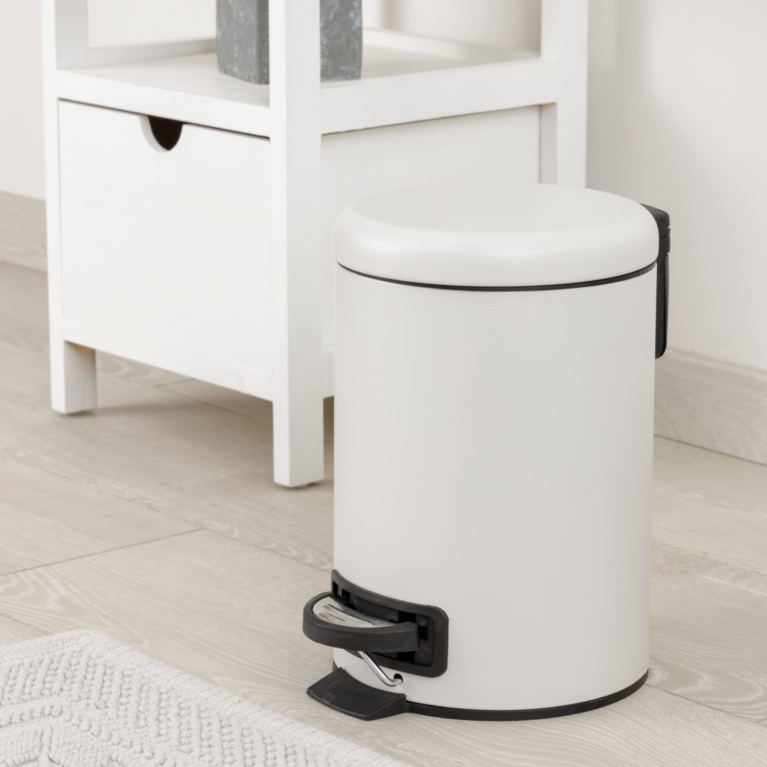 baroni-home-cestineria-poubelle-acier-blanc-3l image 3