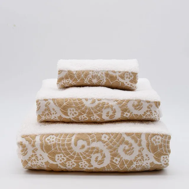 luisa-paix-o-linge-de-maison-parure-bain-coton-beige-3-pi-ces image 1