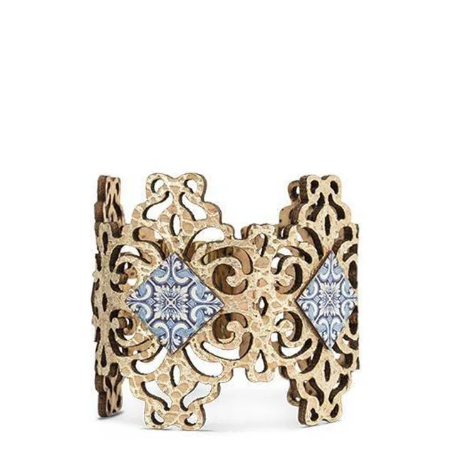 luisa-paix-o-azulejos-bracelet-manchette-li-ge-bleu-6cm image 1