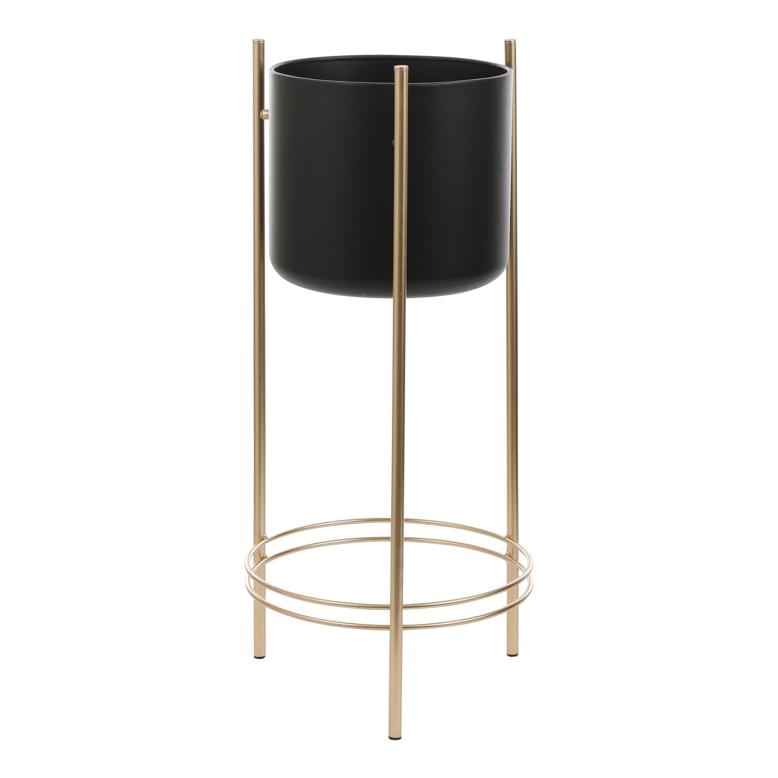 mica-decorations-sverre-pot-sur-pied-noir-dor-h66-cm image 1