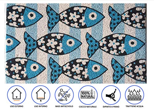 baroni-home-tessile-casa-paillasson-coco-sardines-bleu-70x40-cm image 6