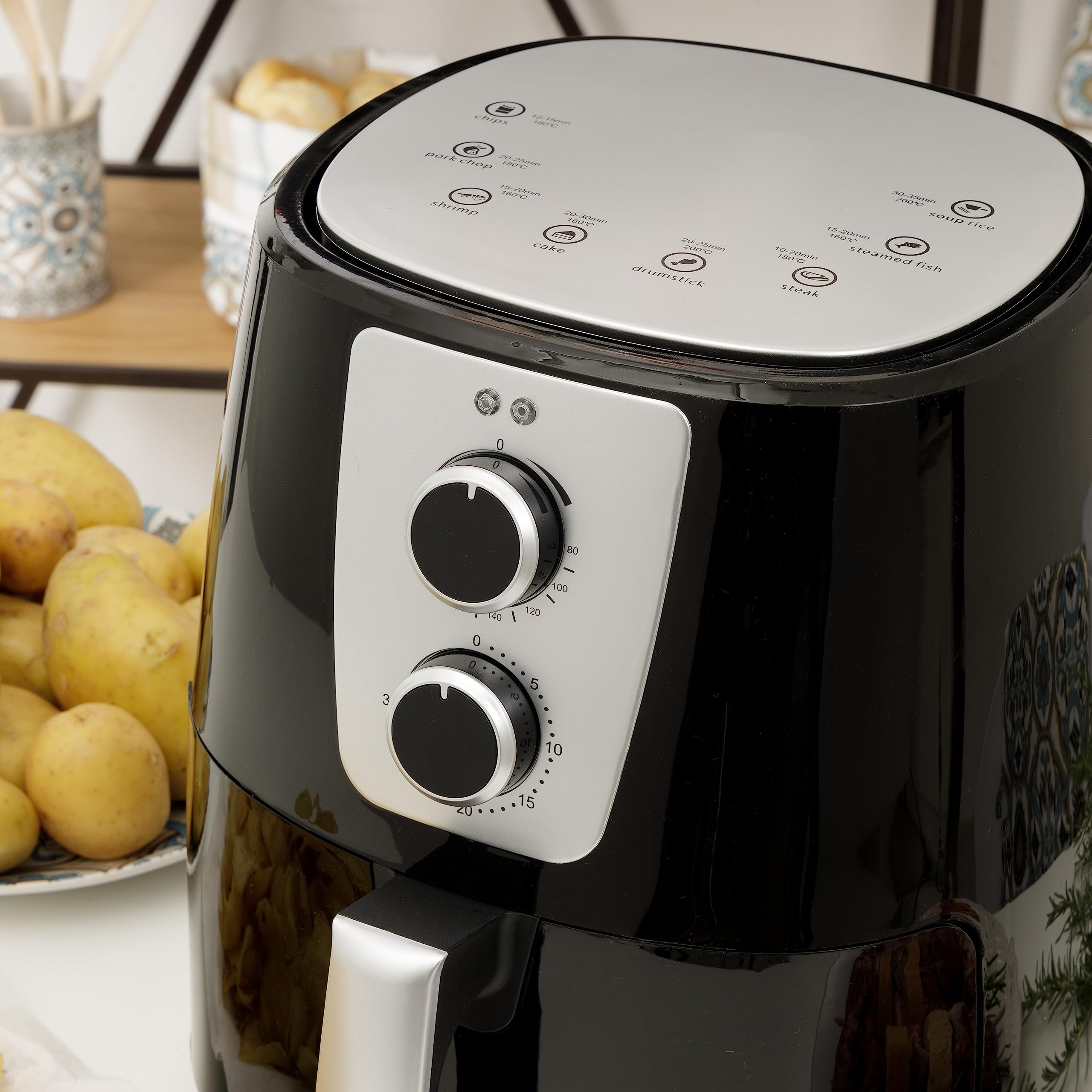 baroni-home-cucina-friteuse-sans-huile-5-2-l-1300w-air-chaud image 5