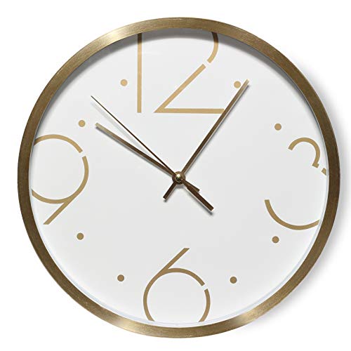 baroni-home-orologi-horloge-murale-pvc-nombres-or-25-cm-silencieuse image 5