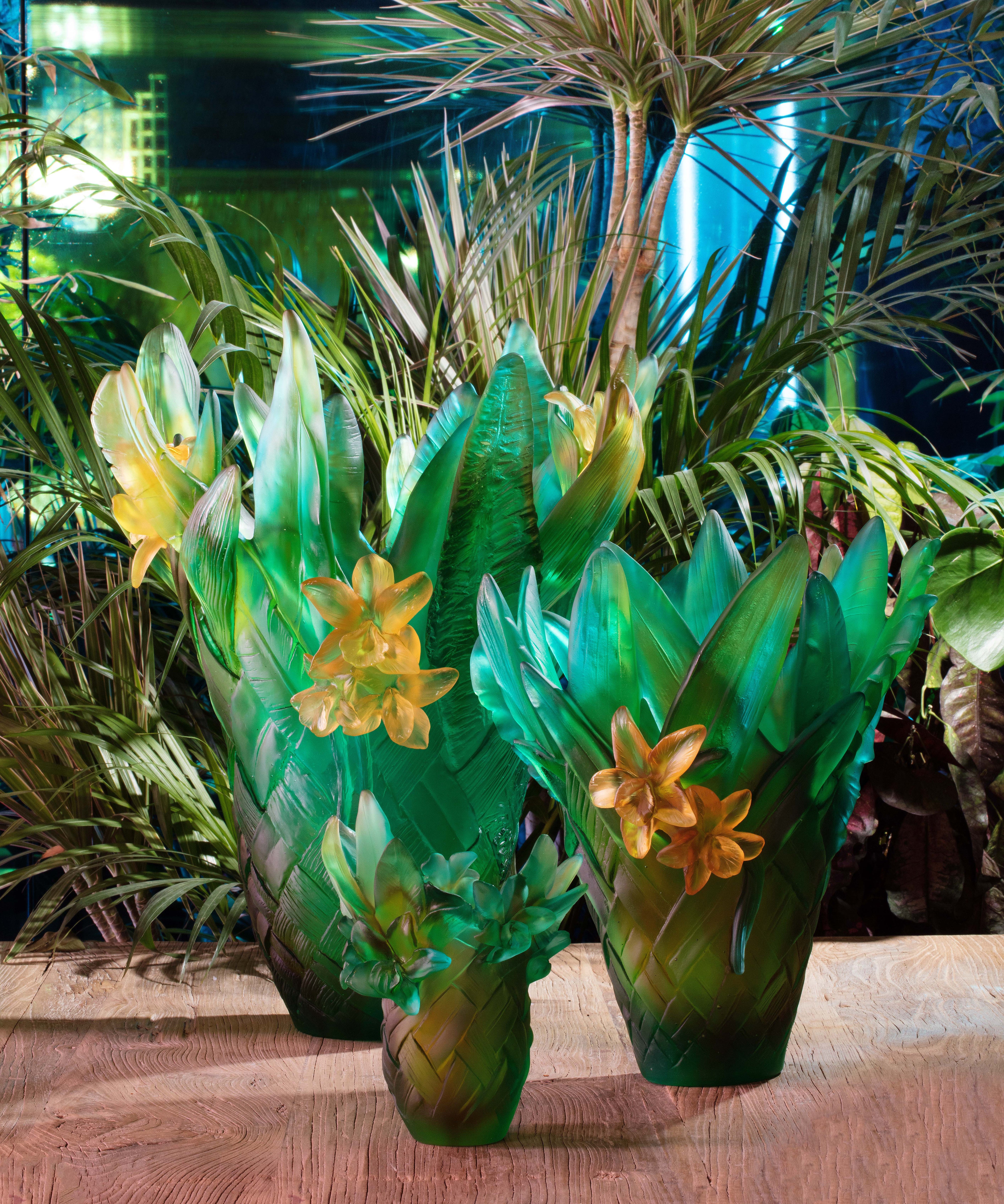 daum-univers-v-g-tal-tressage-vase-grand-mod-le-jaune-vert image 3