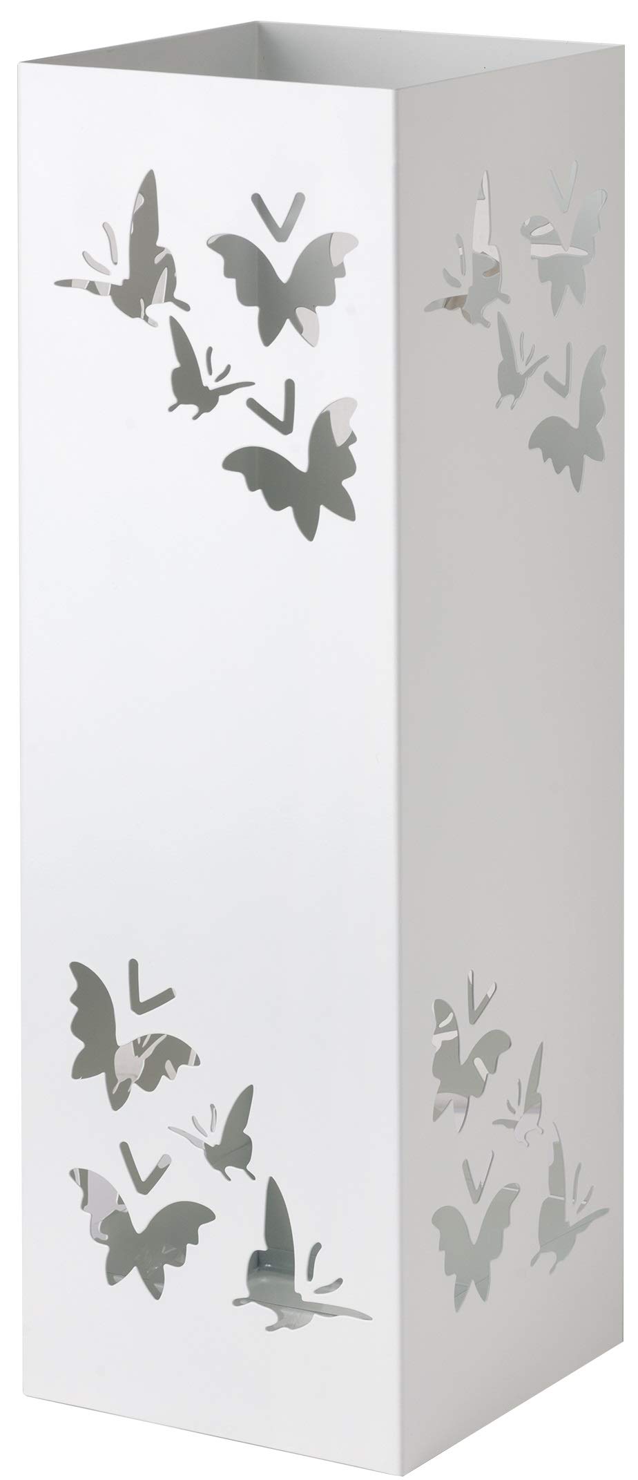 baroni-home-portaombrelli-porte-parapluie-blanc-papillons-49-cm image 1