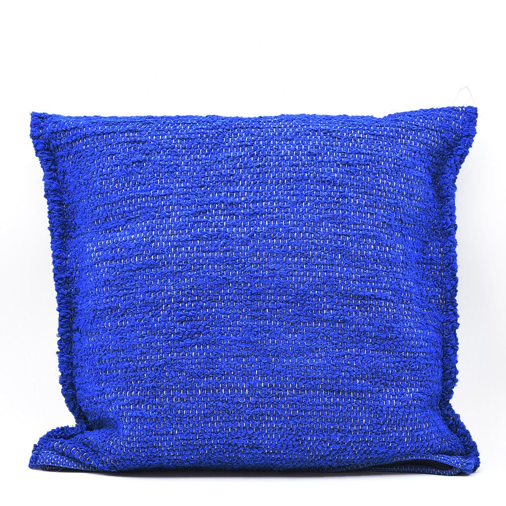 housse-coussin-artisanale-60x60-bleu-dur-lavable image 1