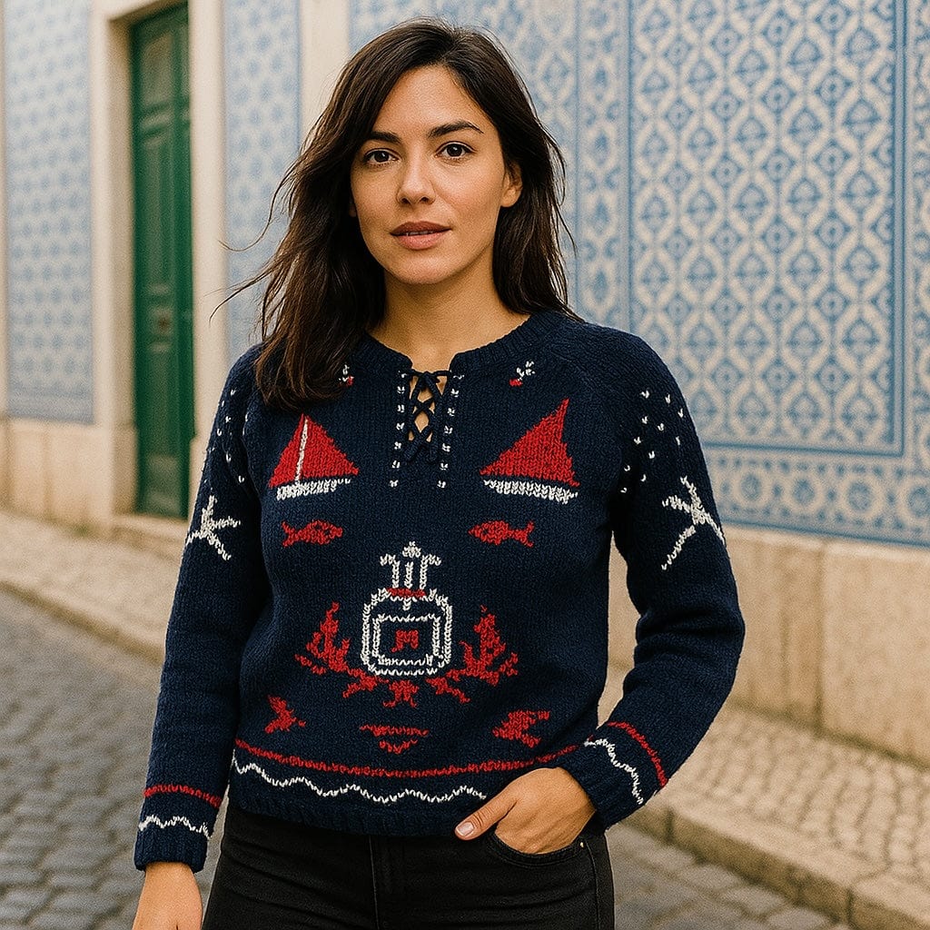 luisa-paix-o-poveira-pull-laine-bleu-h-f-fait-main image 2