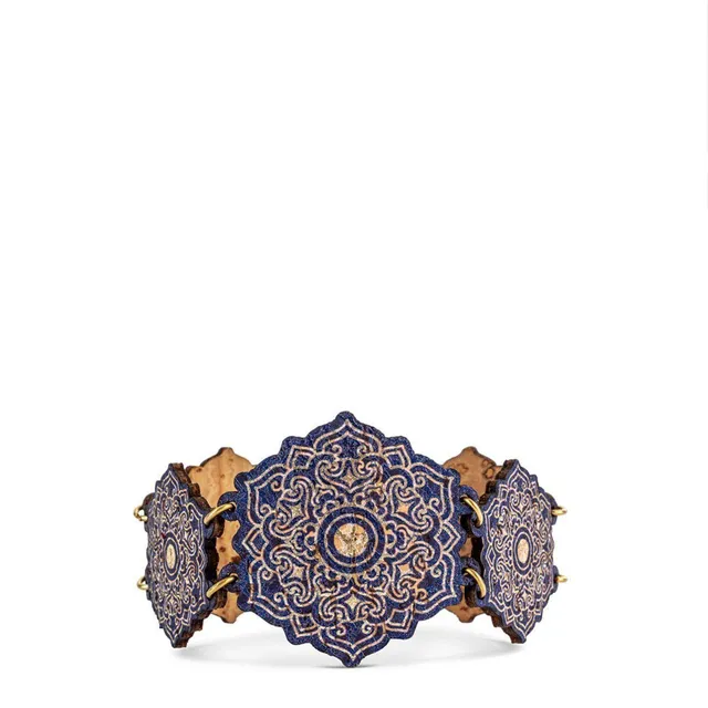 luisa-paix-o-bracelet-li-ge-bleu-azulejos-16-5-cm-bijou image 1