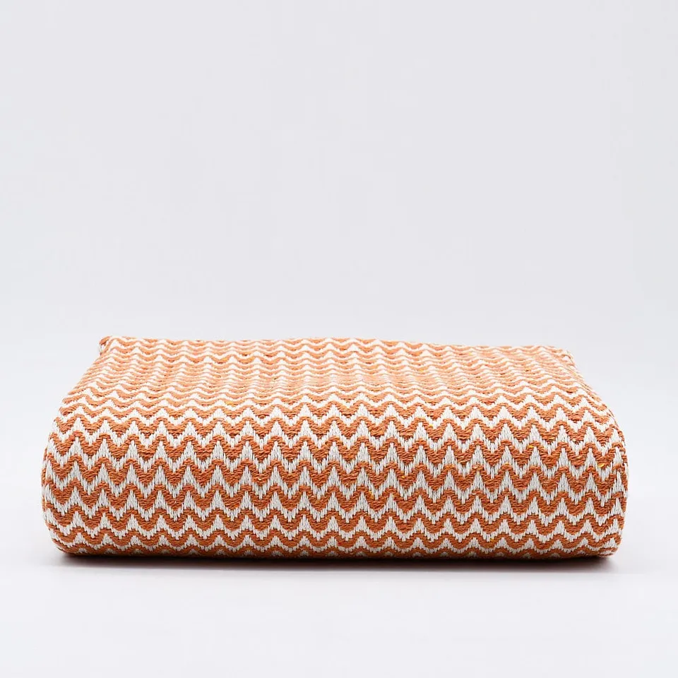 luisa-paix-o-ondas-plaid-coton-terracotta-180x130-frang image 1