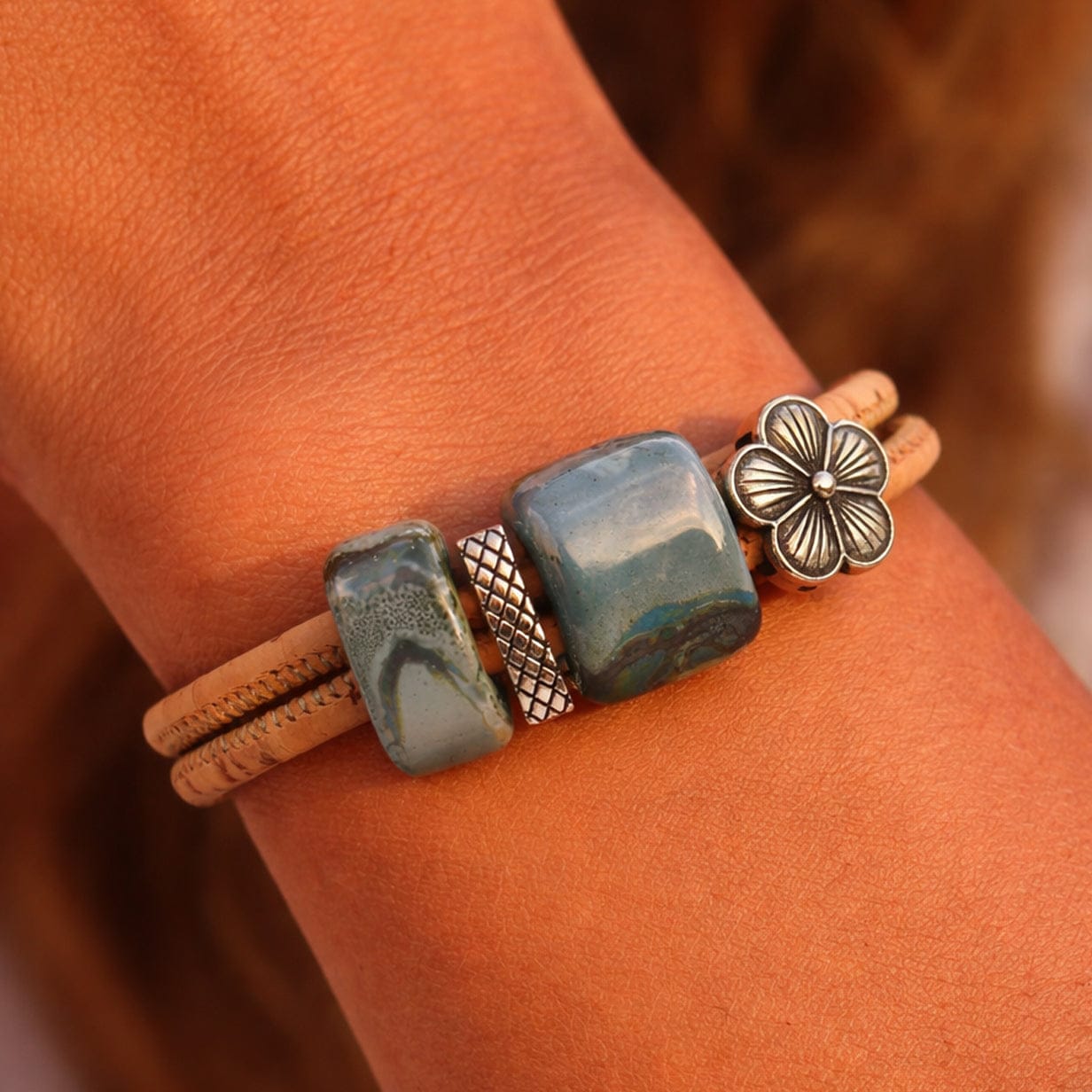 luisa-paix-o-bijoux-du-portugal-bracelet-li-ge-perles-turquoise-20cm image 2