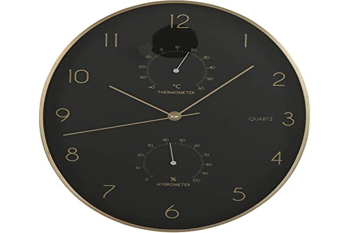 mica-decorations-andy-horloge-murale-noir-dor-35cm image 4