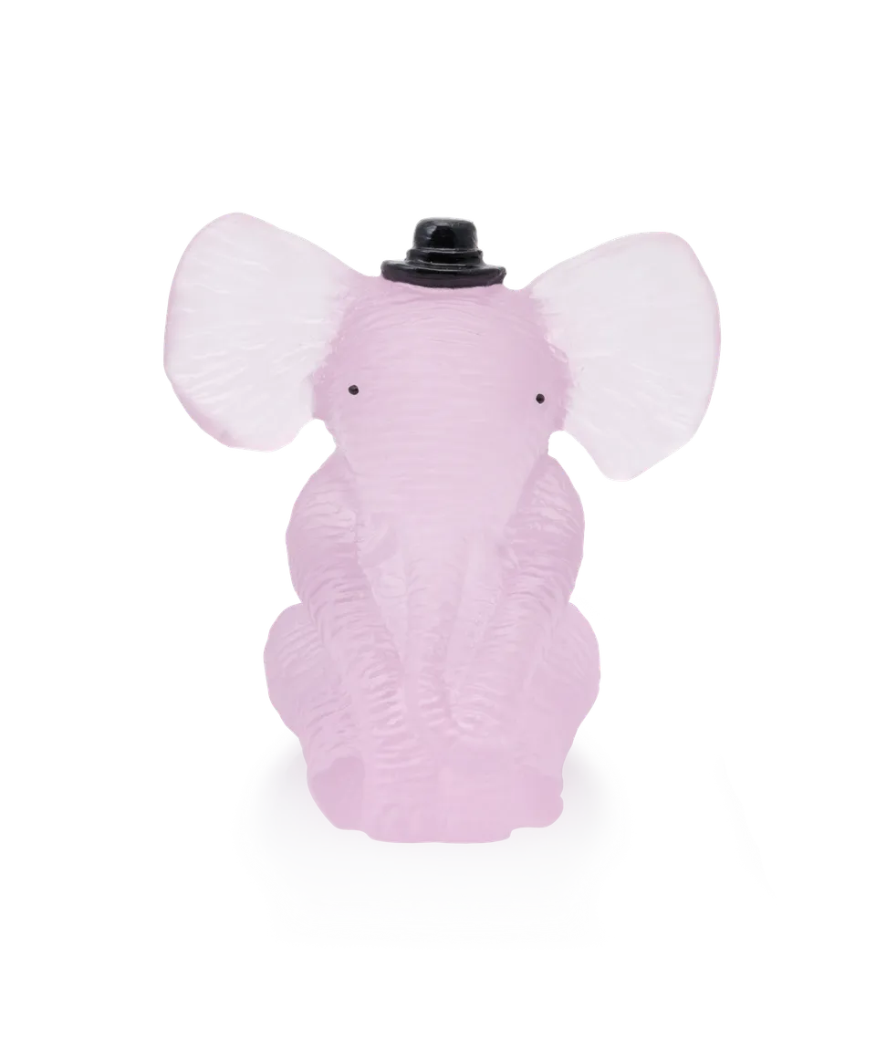 daum-univers-animalier-l-phanteau-rose-sculpture-cristal image 1