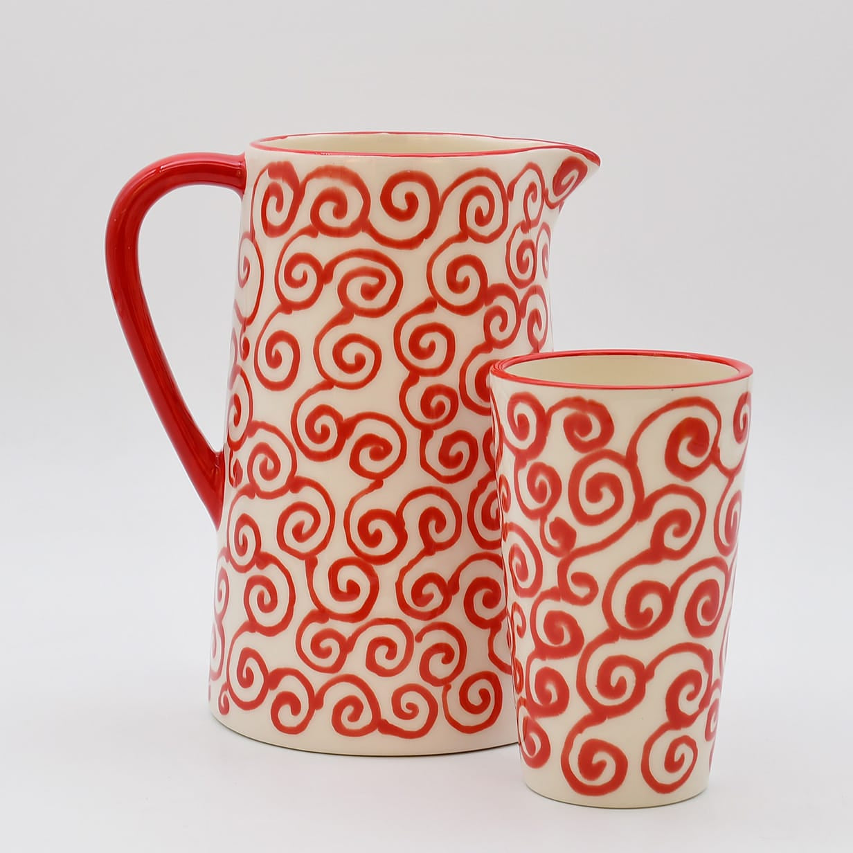 luisa-paix-o-redemoinho-carafe-c-ramique-rouge-1-l-spirales image 3