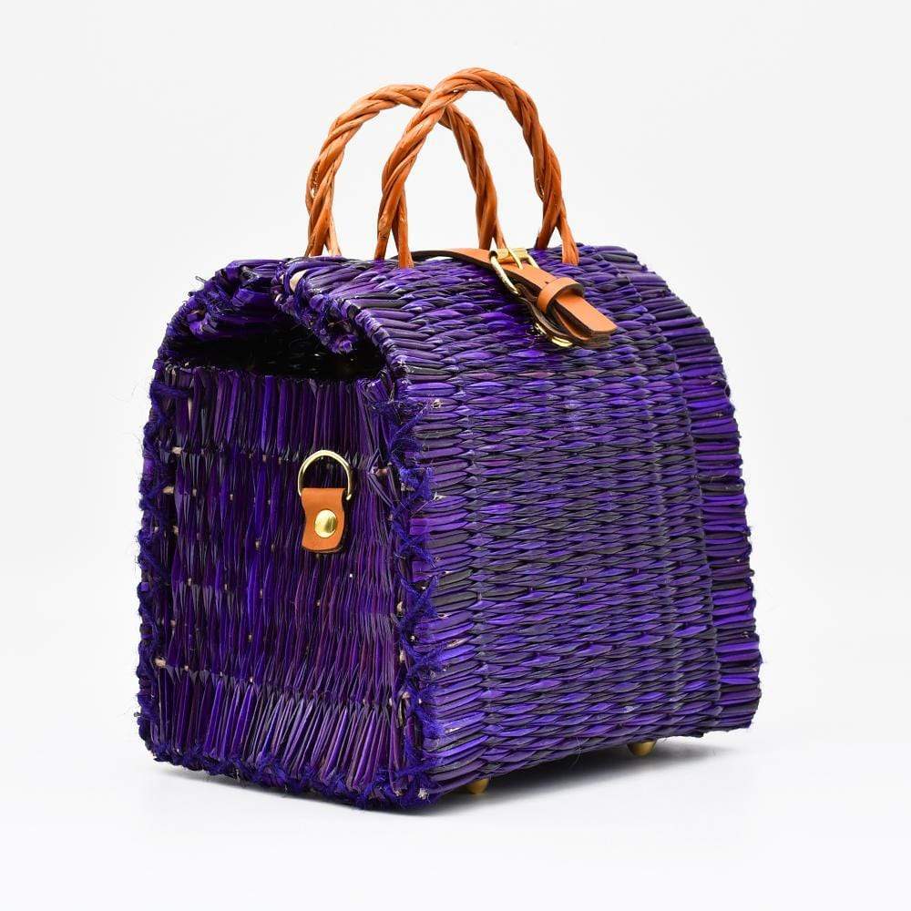 luisa-paix-o-accessoires-du-portugal-sac-cabas-jonc-22cm-violet image 2