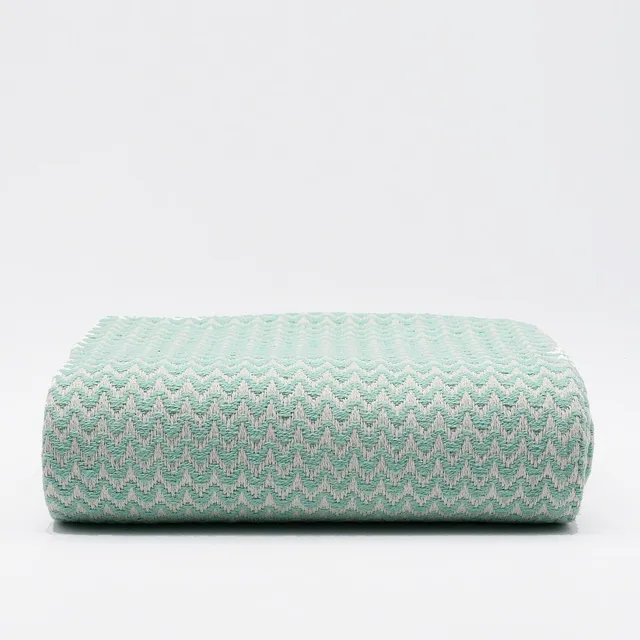 luisa-paix-o-ondas-plaid-coton-vert-p-le-180x130-cm image 1