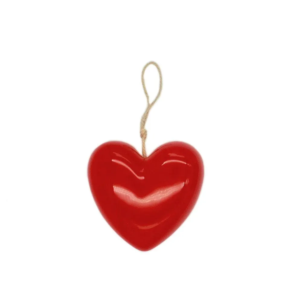 luisa-paix-o-coeur-c-ramique-rouge-d-coration-8-cm image 1