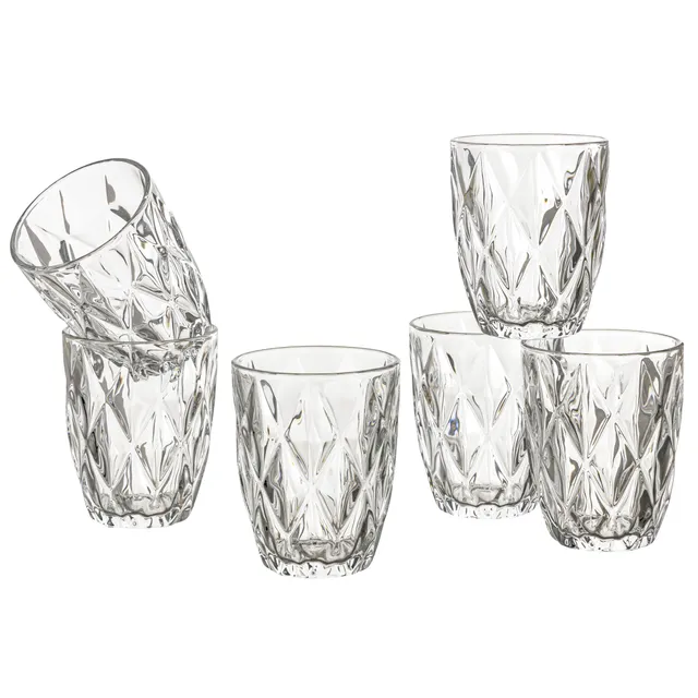 baroni-home-cucina-lot-6-verres-grands-losanges-30cl image 1