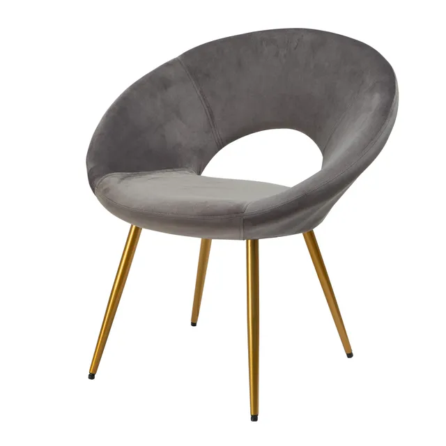 baroni-home-poltrone-fauteuil-velours-rond-gris-55x58x78-cm-pieds-or image 1