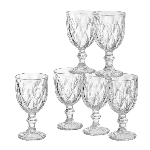 baroni-home-cucina-lot-6-verres-diamant-transparent-25-cl image 1