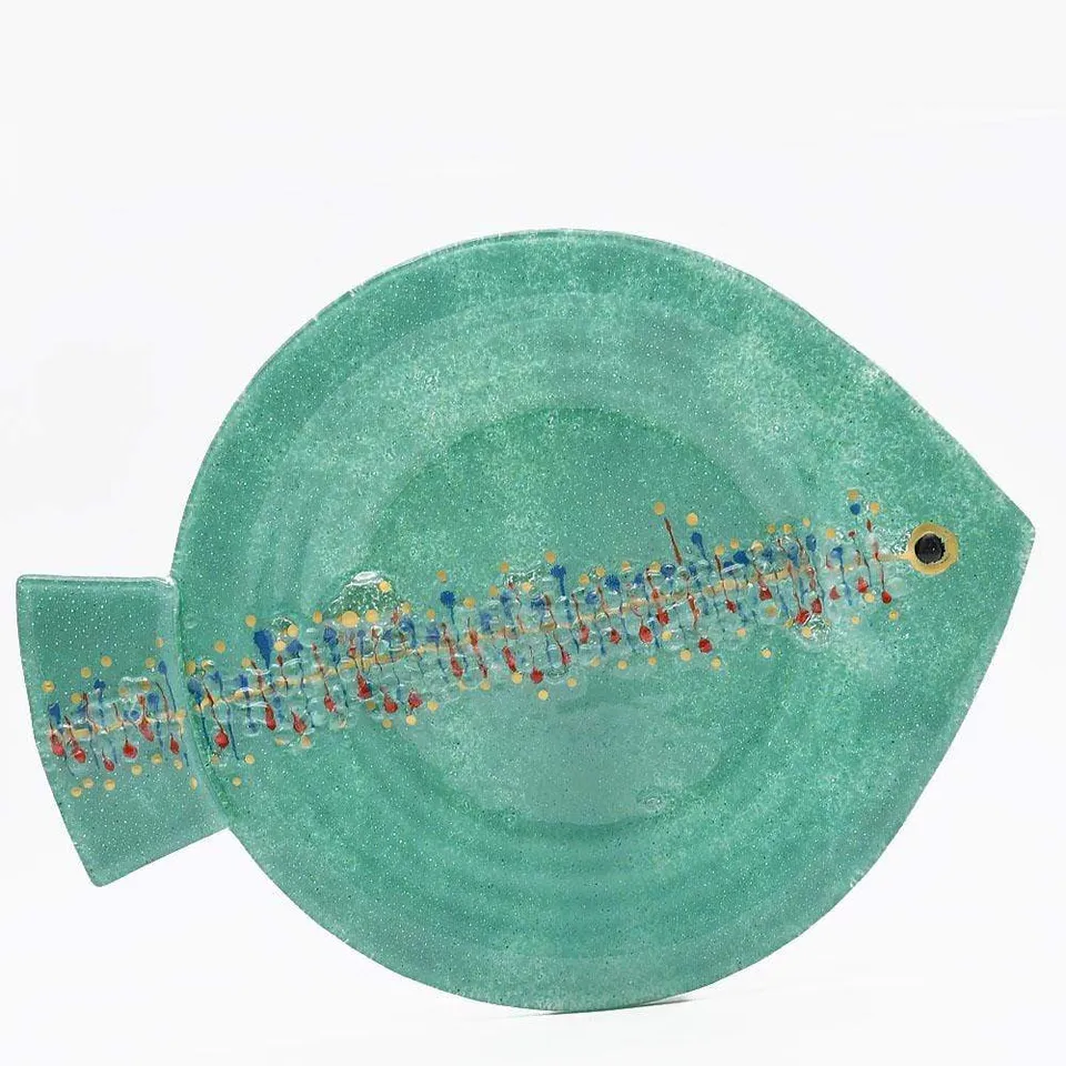 luisa-paix-o-marinha-grande-plat-verre-vert-38-cm image 1