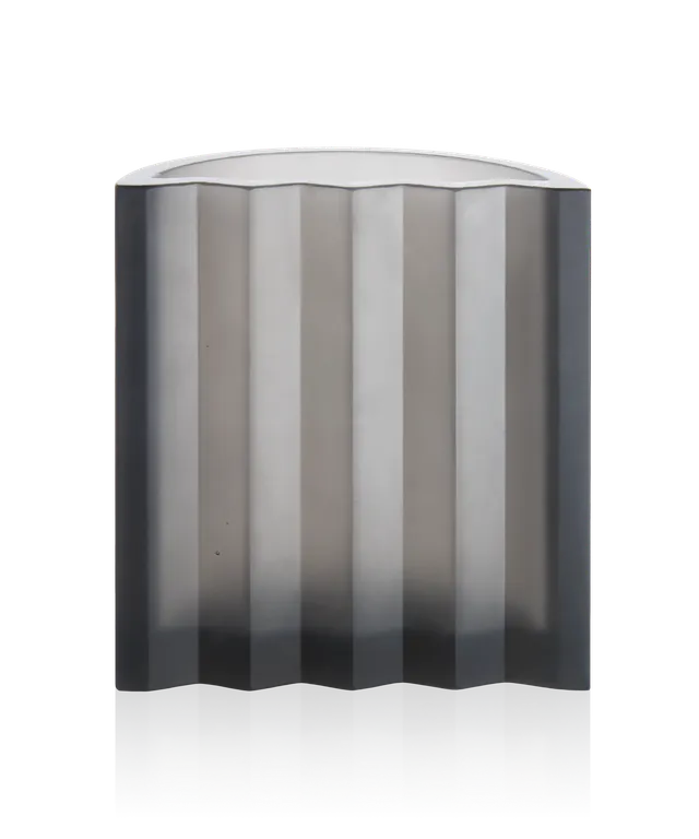 daum-art-cristal-zigzag-vase-cristal-gris-mm-300-ex image 1