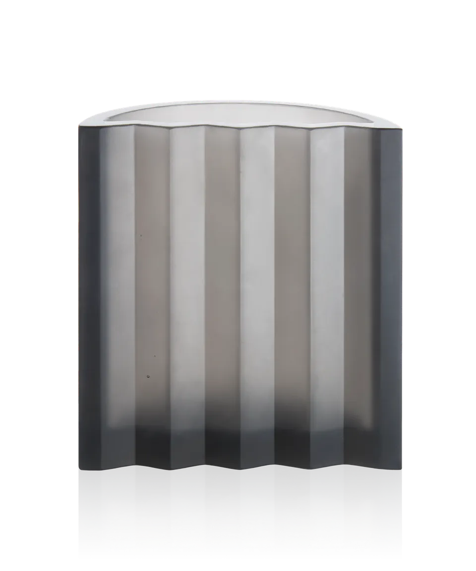daum-art-cristal-zigzag-vase-cristal-gris-mm-300-ex image 1