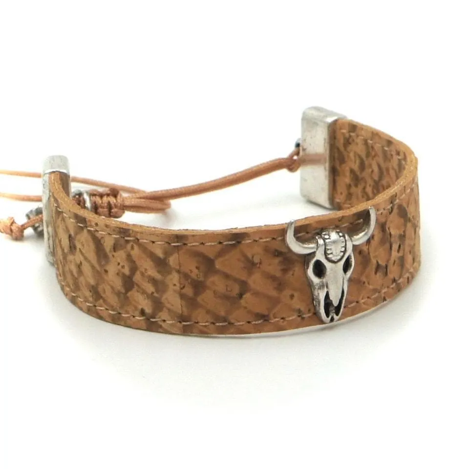 luisa-paix-o-bijoux-du-portugal-bull-bracelet-li-ge-beige-argent image 1