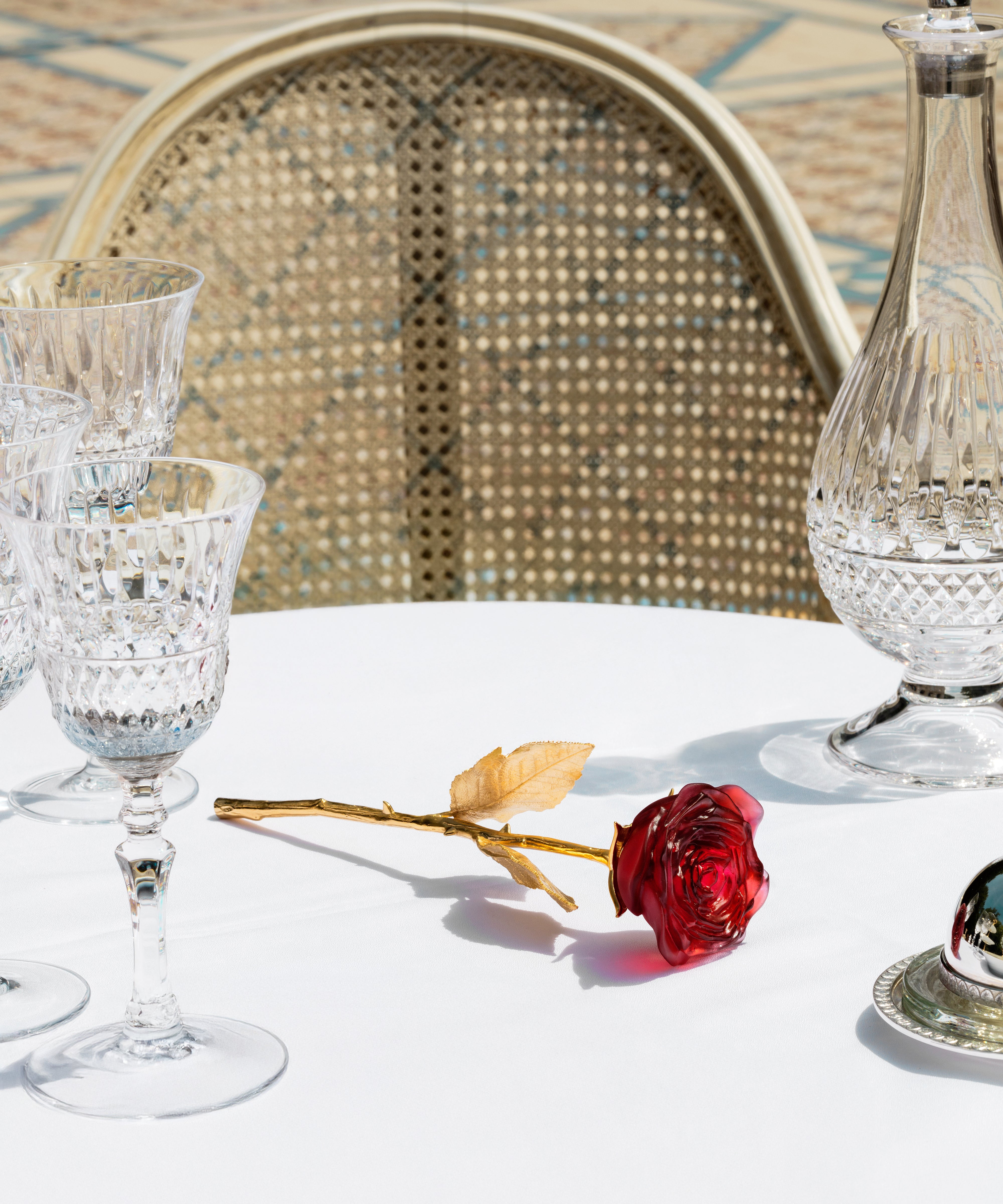 daum-rose-eternelle-fleur-cristal-rouge image 2