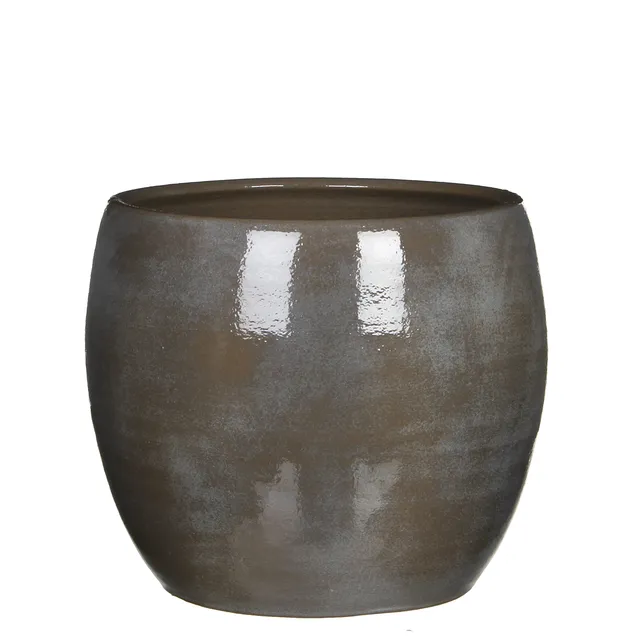 mica-decorations-lester-pot-fleurs-gris-h26-x-28-cm-terre-cuite image 1