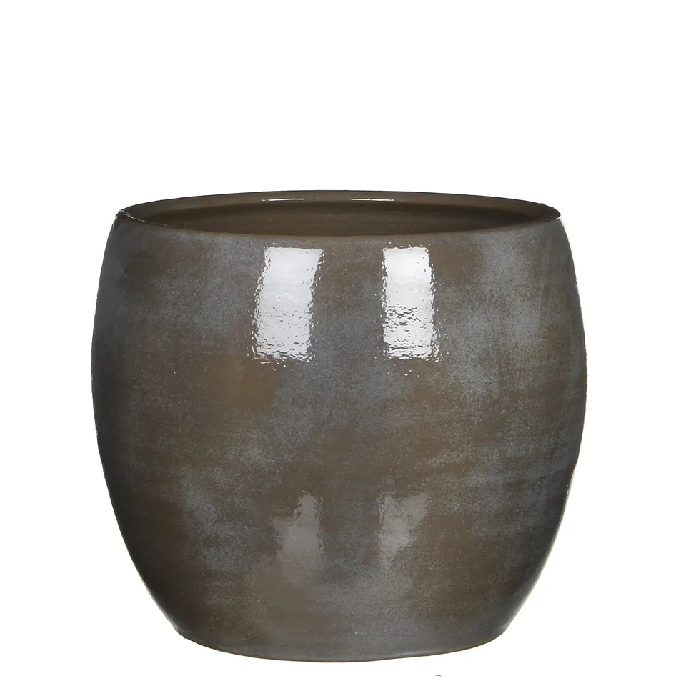 mica-decorations-lester-pot-fleurs-gris-h26-x-28-cm-terre-cuite image 1