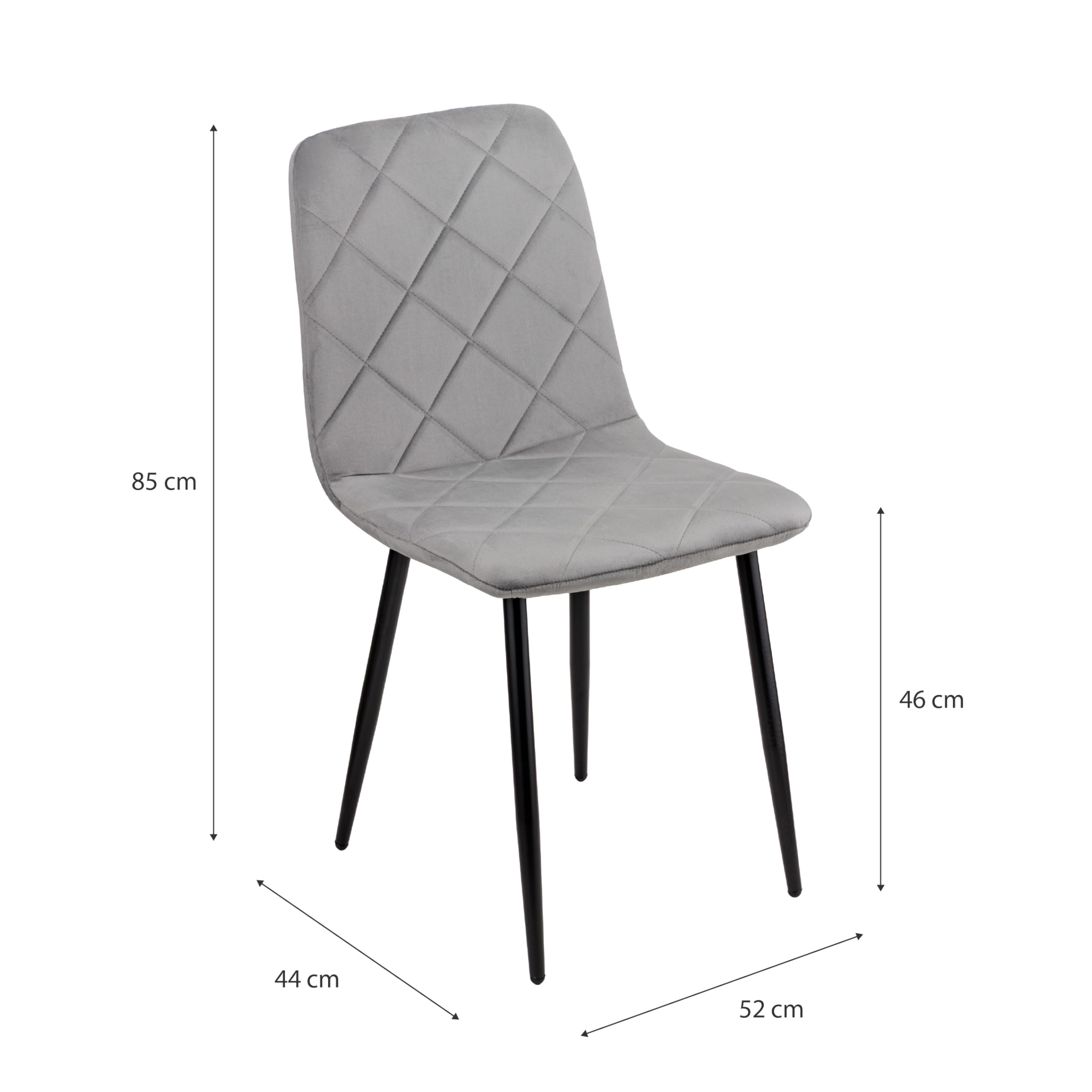 baroni-home-sedie-chaise-velours-gris-pieds-fer-52x44x85 image 3