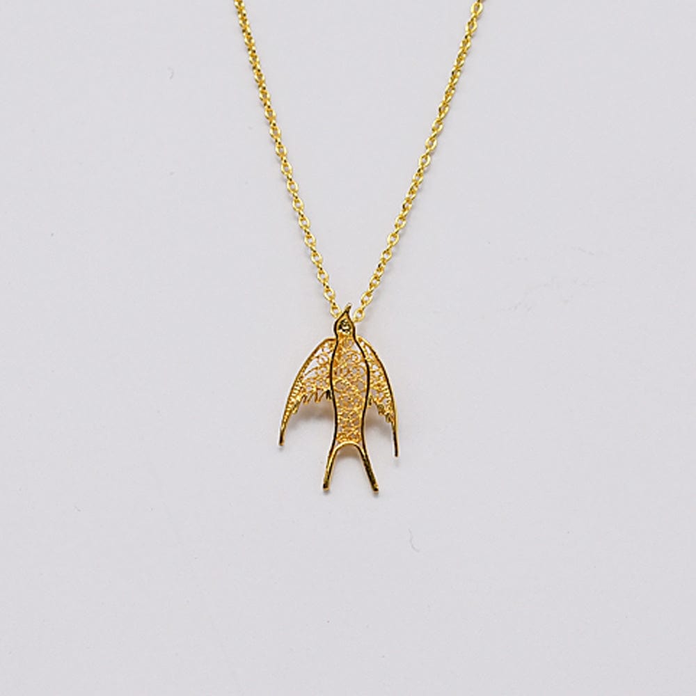 luisa-paix-o-collier-andorinha-hirondelle-argent-dor-45cm image 2