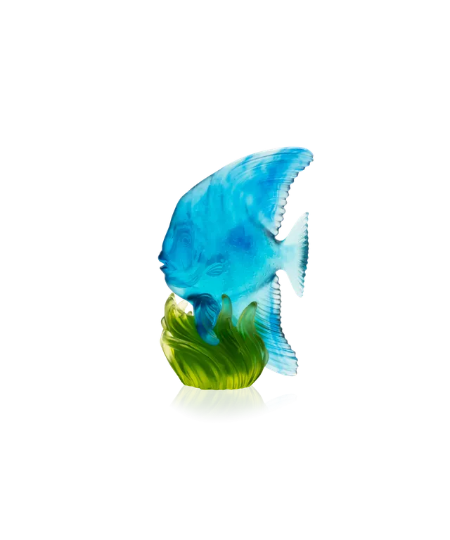 daum-maya-platax-sculpture-poisson-moyen-mod-le-bleu-vert image 1