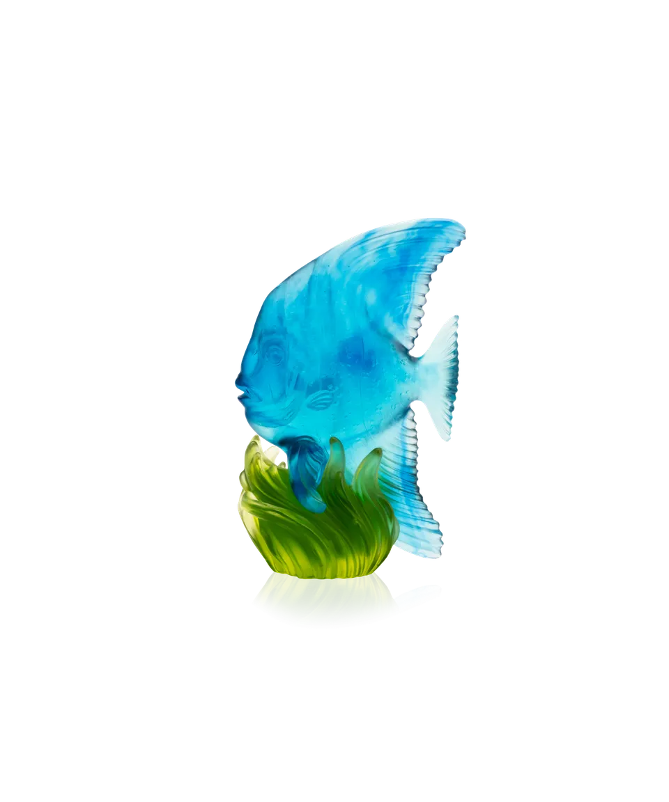 daum-maya-platax-sculpture-poisson-moyen-mod-le-bleu-vert image 1
